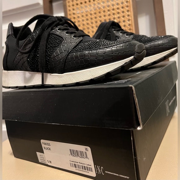 INC International Concepts Womens Pakiss Fabric Low Top Lace Up Fashion Sneak - Picture 1 of 10